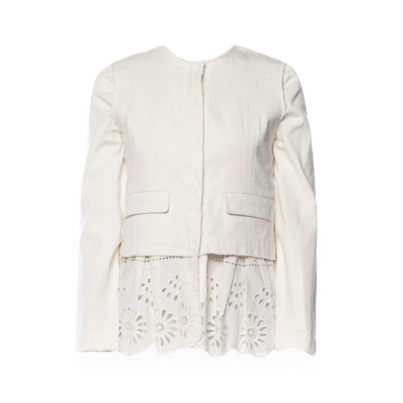 Sea New York Layered Floral Eyelet Jean Jacket - Picture 3 of 13